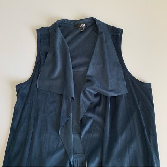 Via Penny Lane Reworked Apparel | Aerosmith Vegas Tour Navy Suede Fringe Vest XS - Picture 2 of 9